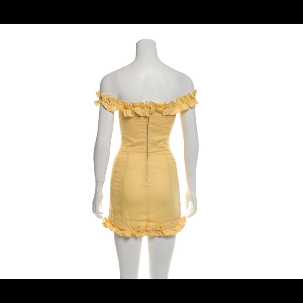 Reformation off the shoulder yellow dress XXS - Picture 2 of 3